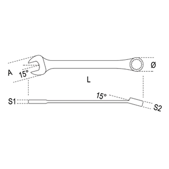 Beta ključ okasto viljuškasti patent 16mm 142 16-1