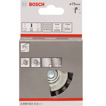 Bosch točak od pletene žice 75x0,5mm čelični 2608622113-1