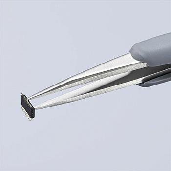Knipex precizna pinceta sa gumenim ručkama ESD špicasta 123mm 92 21 10 ESD-4