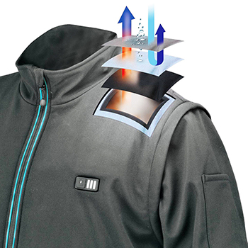 Makita akumulatoska jakna sa grejačima CJ102DZ3XL-2