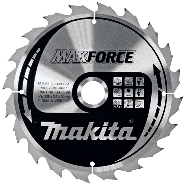  Makita list za testeru od tvrdog metala MAKForce sa 16 zubaca 180/30 mm B-08193	
