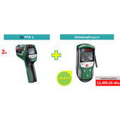 2 x Bosch detektor temperature i vlažnosti PTD 1 + POKLON Bosch inspekciona kamera UniversalInspect