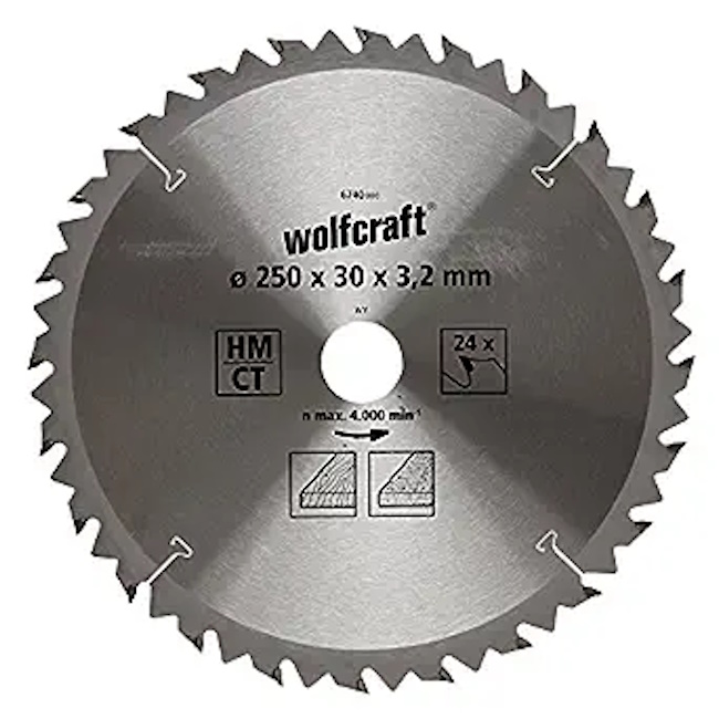 Wolfcraft kružna testera HM ø250x30x3.2mm 6740000