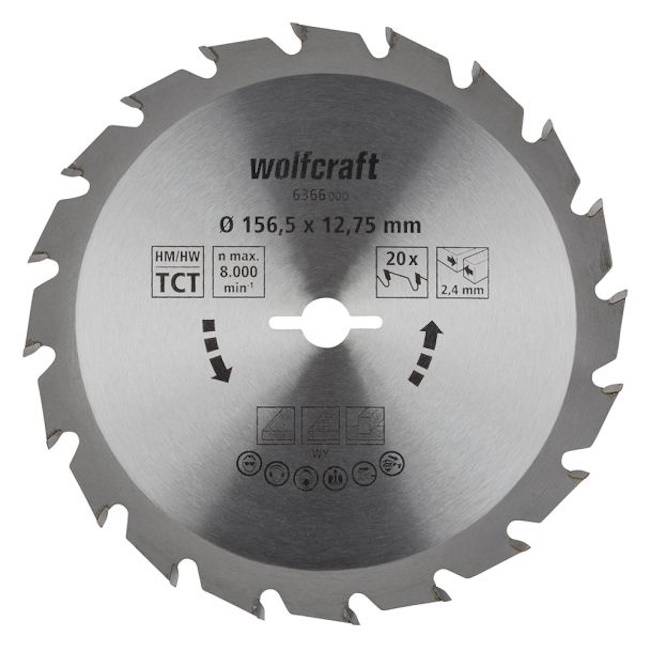 Wolfcraft kružna testera za ručne cirkulare HM ø156.5x12.75x2.4mm 6366000