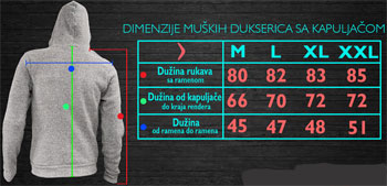 Vezeni crni duks Srbija sa kapuljačom Vezeni crni duks Srbija sa kapuljačom