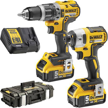 DeWalt set akumulatorskih bušilica DCK266P2 (DCD796 + DCF887 + 2 x baterija 18V + punjač + kofer)-2