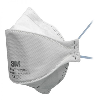 3M jednokratna horizontalno sklopiva maska bez ventila set 10/1 FFP2 9320+ 3M jednokratna horizontalno sklopiva maska bez ventila set 10/1 FFP2 9320+