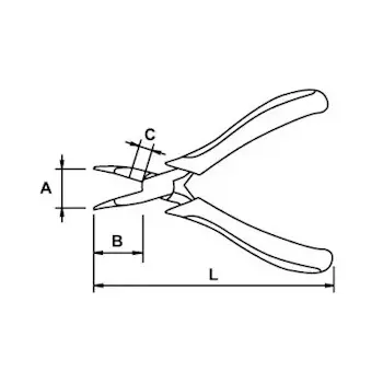 EGA Master klešta špic savijena za elektroniku 125mm 62245-1