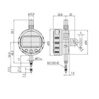 Mitutoyo digitalni merni sat ID-C 543-390B-1