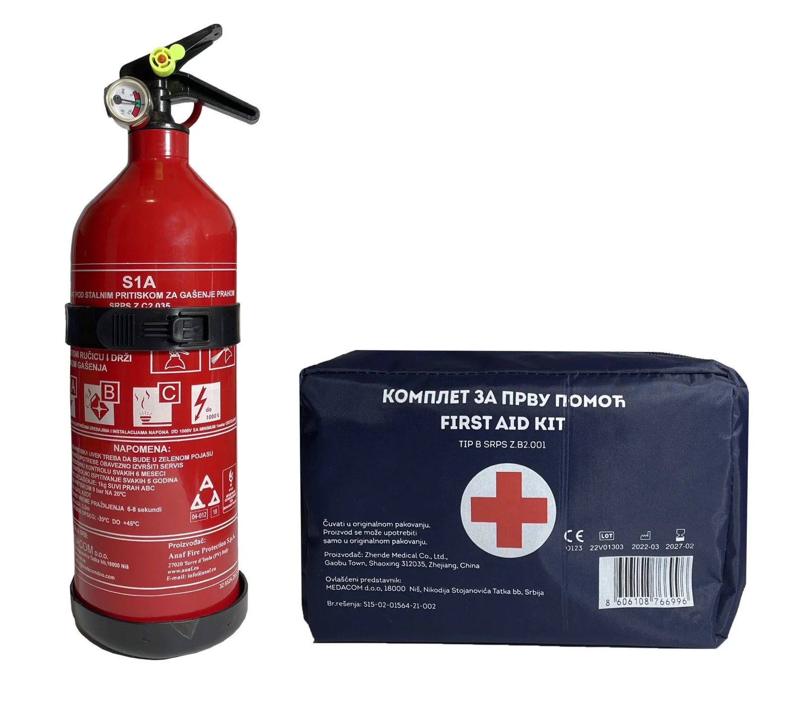 Komplet PP aparat i prva pomoć Komplet PP aparat i prva pomoć