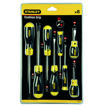 Stanley odvijači Cushion Grip set 8 komada 0-65-011 Stanley odvijači Cushion Grip set 8 komada 0-65-011