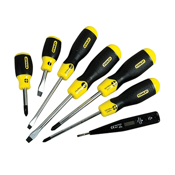 Stanley odvijači Cushion Grip set 6 komada + tester 220 V 0-65-009