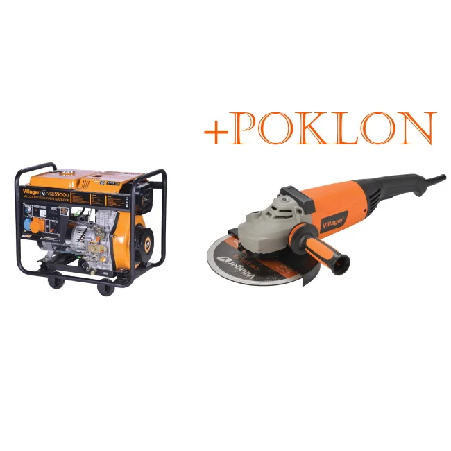 Villager dizel agregat VGD 5500-0 + POKLON Villager električna ugaona brusilica VPL AG 2450 Villager dizel agregat VGD 5500-0 + POKLON Villager električna ugaona brusilica VPL AG 2450