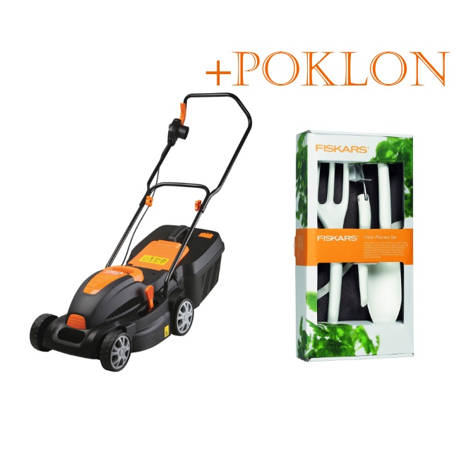 Villager električna kosačica Villy 1400 P + POKLON Fiskars urban garden set