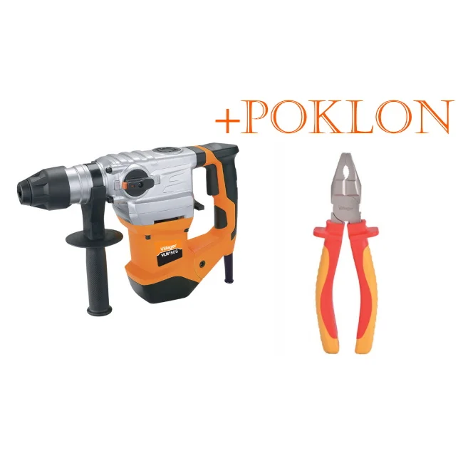 Villager električni čekić 1500 W SDS PLUS VLN 1506 + POKLON Villager kombinovana klešta 180mm VDE 117 Villager električni čekić 1500 W SDS PLUS VLN 1506 + POKLON Villager kombinovana klešta 180mm VDE 117
