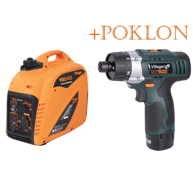 Villager inverterski agregat VGI 2400 + POKLON Villager akumulatorski odvrtač VLP 5122 L