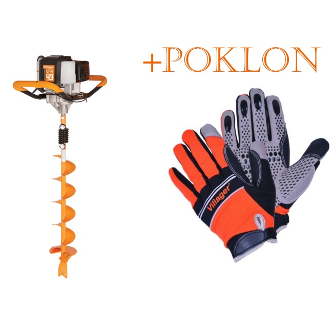 Villager motorni bušač zemlje VPH 43 + POKLON Villager rukavice VWG 15 Villager motorni bušač zemlje VPH 43 + POKLON Villager rukavice VWG 15