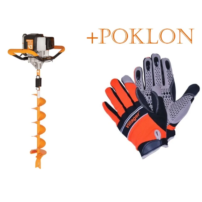 Villager motorni bušač zemlje VPH 43 + POKLON Villager rukavice VWG 15