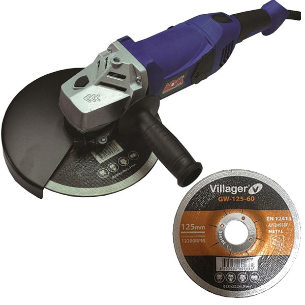 AGM ugaona brusilica 2000W 230 mm AG 230 + POKLON brusna ploča za metal 230X6 mm / 5 komada AGM ugaona brusilica 2000W 230 mm AG 230 + POKLON brusna ploča za metal 230X6 mm / 5 komada
