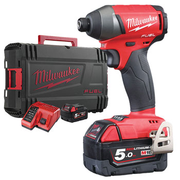 Milwaukee aku odvijač udarni 1/4” 18V 5Ah M18 FID-502X 4933451066 Milwaukee aku odvijač udarni 1/4” 18V 5Ah M18 FID-502X 4933451066
