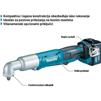 Makita akumulatorski ugaoni udarni odvijač TL065DZ-2