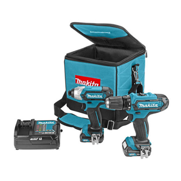Makita aku set odvijača (DF331D + TD110D) 2,0 Ah u torbi sa dve baterije i punjačem CLX201SA Makita aku set odvijača (DF331D + TD110D) 2,0 Ah u torbi sa dve baterije i punjačem CLX201SA
