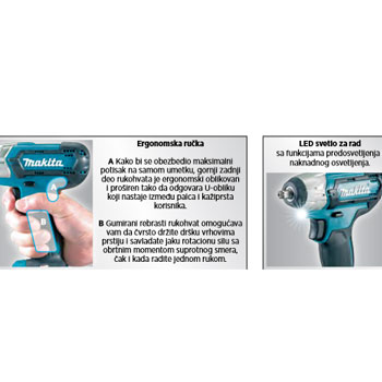 Makita akumulatorski udarni ključ TW140DSME Makita akumulatorski udarni ključ TW140DSME