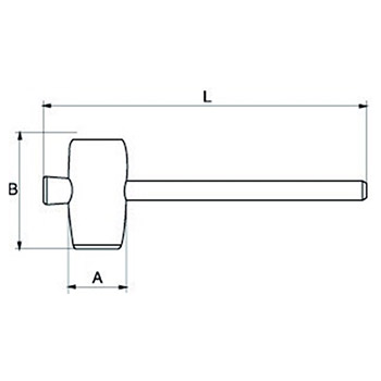 Bahco crni gumeni čekić 75mm 3625RM-75-1