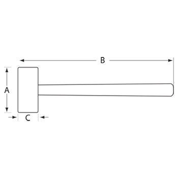 Bahco poliflex plastični čekić 40mm 3625Y-40-2