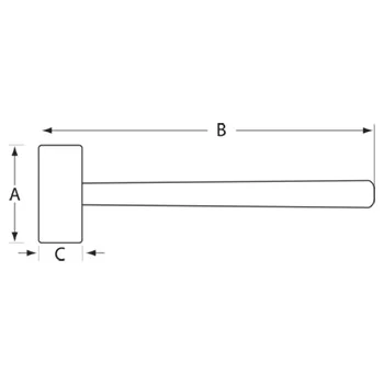 Bahco poliflex plastični čekić 50mm 3625Y-50-2