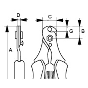 Bahco sečice za kablove 165mm 2235-160-4