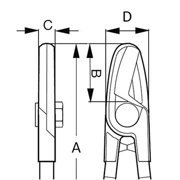 Bahco sečice za kablove 210mm 2260 G-210-4