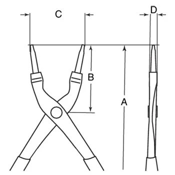 Bahco klešta za seger osigurače unutrašnja ravna 2800-180-2