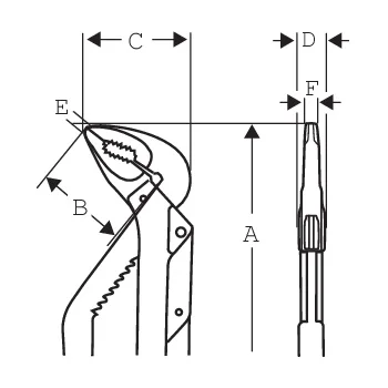Bahco klešta papagaj sa velikim otvaranjem 225mm 8231 IP Bahco klešta papagaj sa velikim otvaranjem 225mm 8231 IP