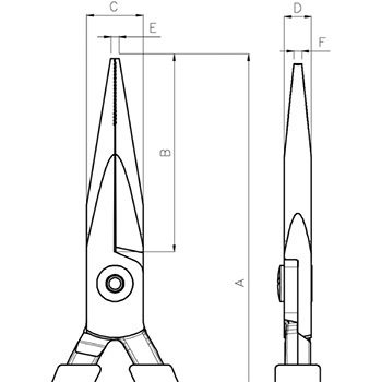 Bahco precizna špic klešta 144mm C3840IP-5