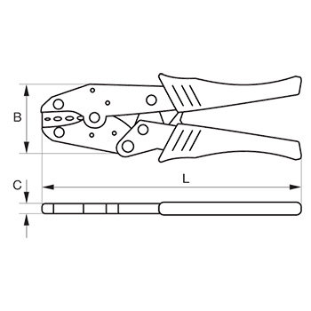 Bahco klešta za stezanje izolovanih konektora 225mm CR W 01 Bahco klešta za stezanje izolovanih konektora 225mm CR W 01