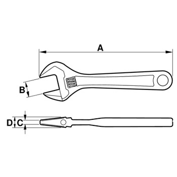 Bahco podešavajući ključ 255mm 8072-4