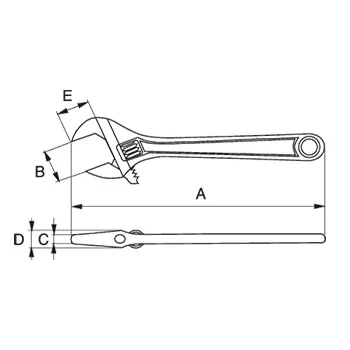 Bahco podešavajući ključ većeg kapaciteta sa okretnom čeljusti 218mm 9031P-6