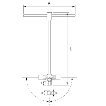 Bahco T-ključ sa fleksibilnom glavom 11mm BE1TS-11-1