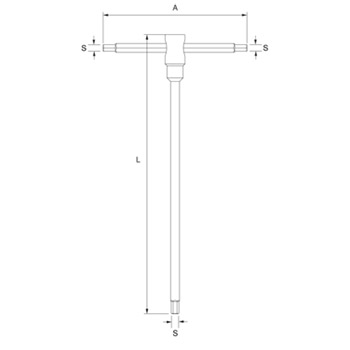 Bahco inbus T-ključ 6mm BE1TH-6-1