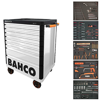 Bahco bela kolica za alat sa 7 fioka sa 247 alata 1477K7WHFF12SD Bahco bela kolica za alat sa 7 fioka sa 247 alata 1477K7WHFF12SD