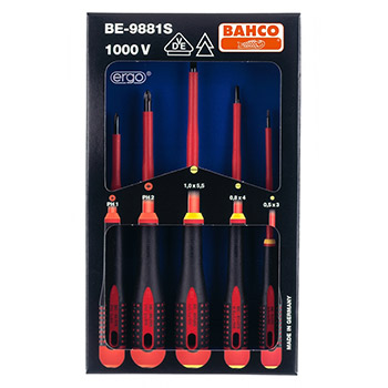 Bahco set ERGO izolovanih odvijača 5 kom BE-9881S Bahco set ERGO izolovanih odvijača 5 kom BE-9881S