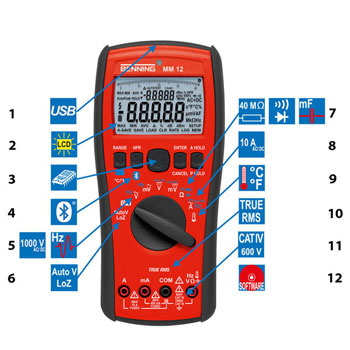 Benning digitalni multimetar sa TRUE RMS merenjem MM12-1