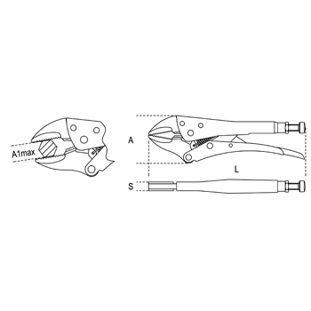 Beta grip klešta 240mm 1052 240-1