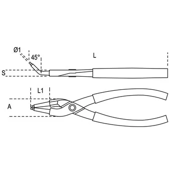 Beta seger klešta unutrašnja 45 1033 180 Beta seger klešta unutrašnja 45 1033 180