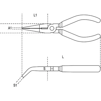 Beta špic klešta kriva 160mm 1168BM 160 Beta špic klešta kriva 160mm 1168BM 160