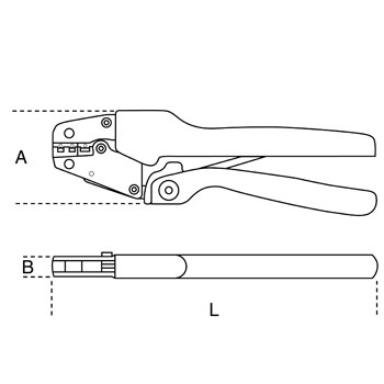 Beta krimp klešta za izolovane terminale 1608A-1