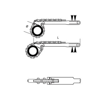 Beta ključ sa lancem fi115mm 384-1