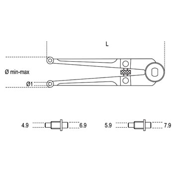 Beta ključ za matice 4.9-7.9mm 100-1