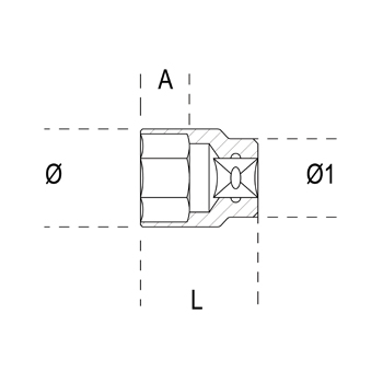 Beta ključ nasadni 12-ugaoni 19mm 920B 19-1